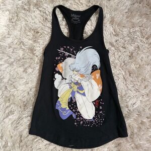 Inuyasha Demon Lord Sesshomaru Racerback Tank Top Black Y2K Anime Hot Topic S